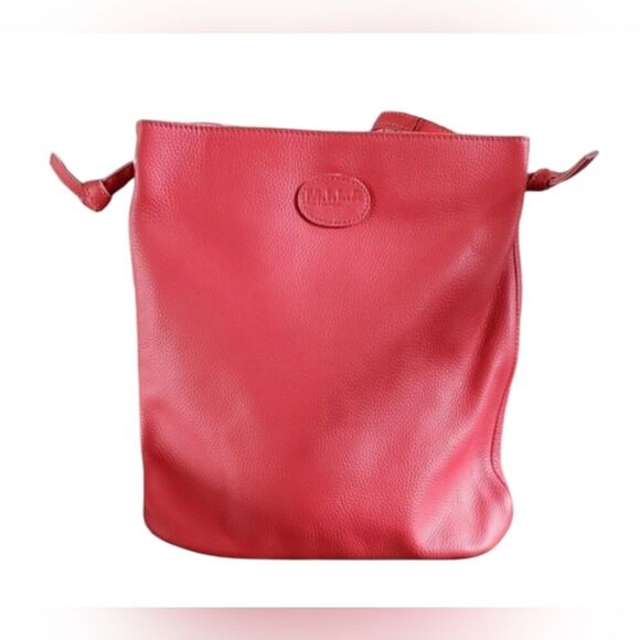 NWT M.I.L.A. Made in Los Angeles Red Leather Purse Crossbody Bag - Picture 1 of 9